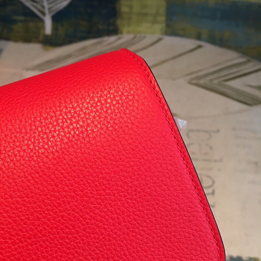 에르메스 룰리스18 토마토 레드 금장 에버컬러